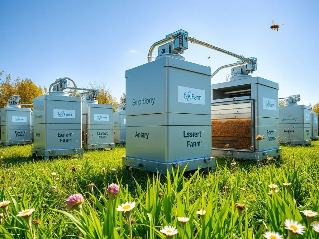 A split image showing a traditional honey harvesting method on one side and Adriatic Harvest's AI-driven harvesting process on the other, emphasizing the efficiency and sustainability of their approach.