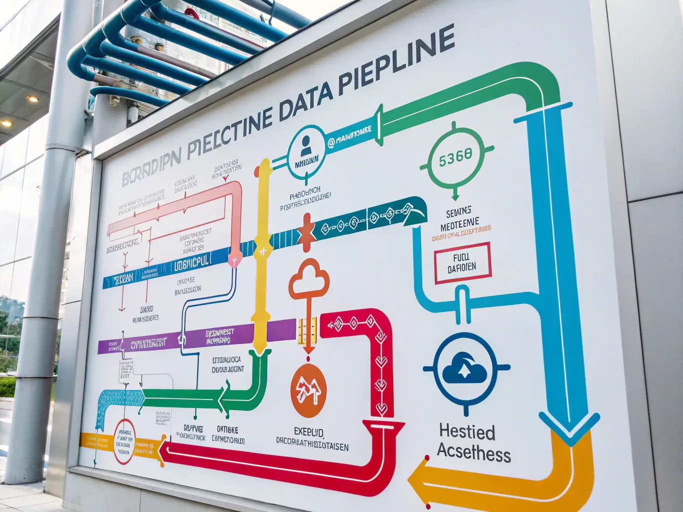 A visual representation of Adriatic Harvest's data processing pipelines, highlighting real-time stream processing (Apache Kafka or AWS Kinesis), data lake storage (Amazon S3), and Apache Airflow orchestration.